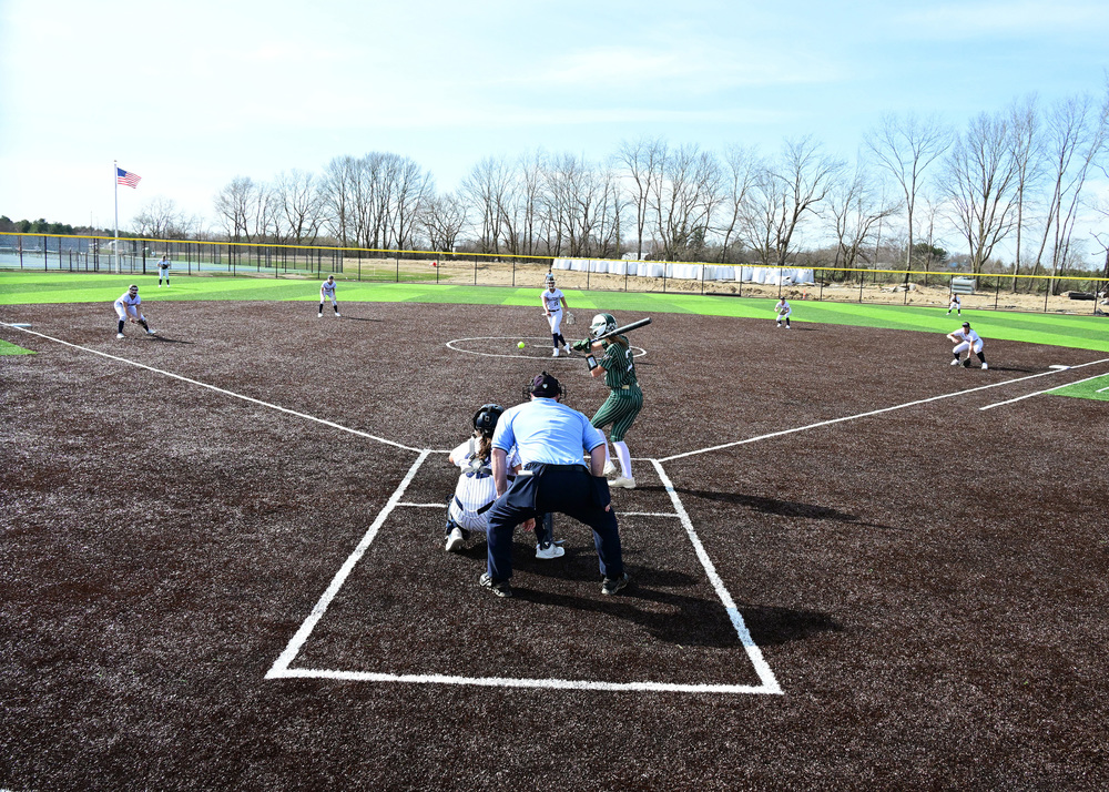 First Pitch At New Softball Field
